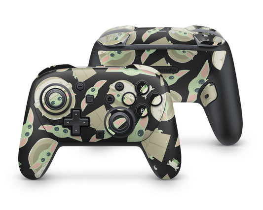 Lux Skins Nintendo Switch 2 Pro Controller Dark Baby Yoda PatternSkins - Pop culture Star Wars Skin