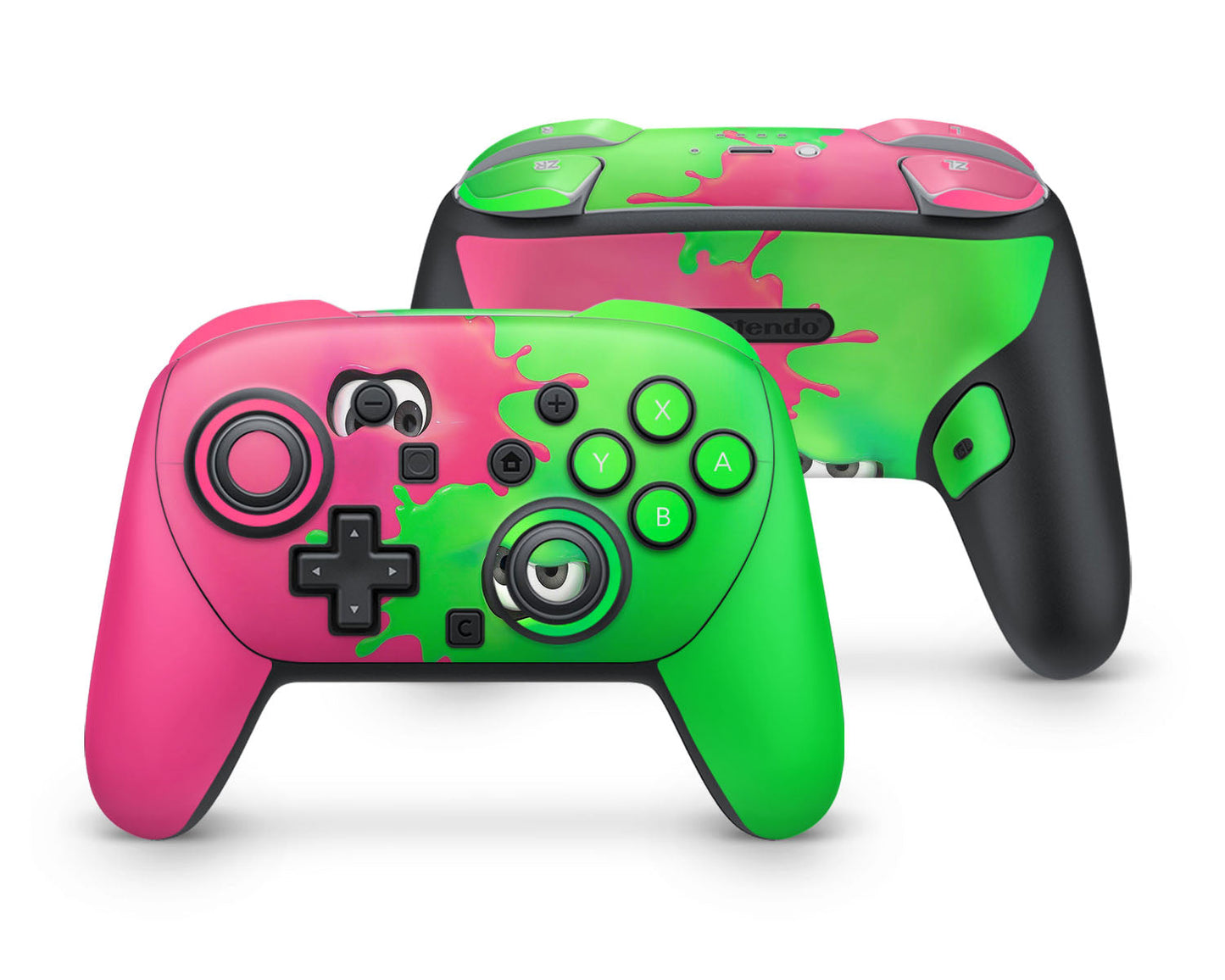 Lux Skins Nintendo Switch 2 Pro Controller Splatoon Pink GreenSkins - Pop culture  Skin