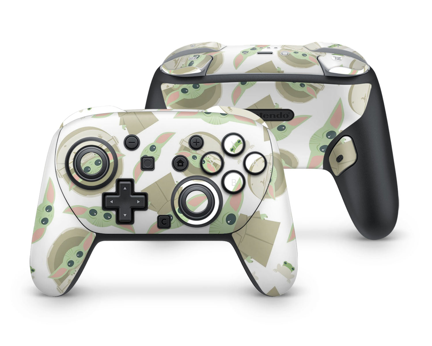 Lux Skins Nintendo Switch 2 Pro Controller Green Baby Yoda PatternSkins - Pop culture Star Wars Skin
