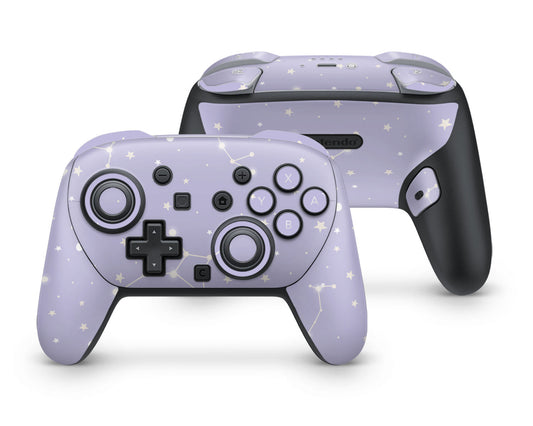 Lux Skins Nintendo Switch 2 Pro Controller Constellation Stargazing PurpleSkins - Pattern Galaxy Skin