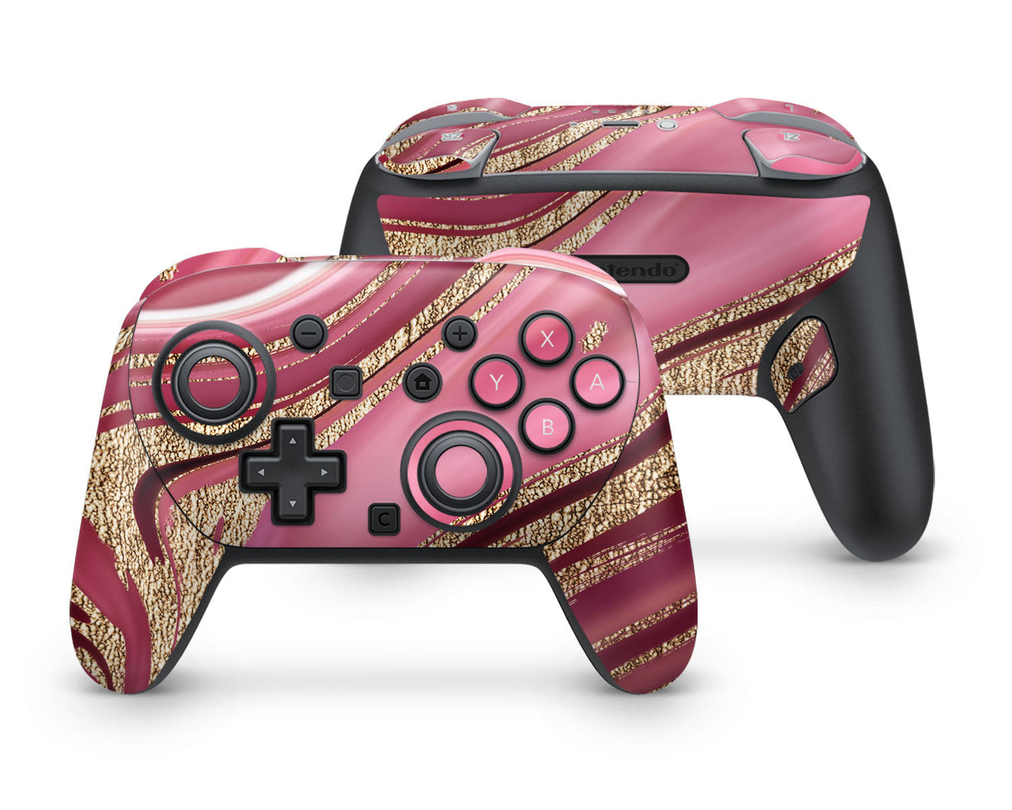 Lux Skins Nintendo Switch 2 Pro Controller Royal Golden PinkSkins - Pattern  Skin