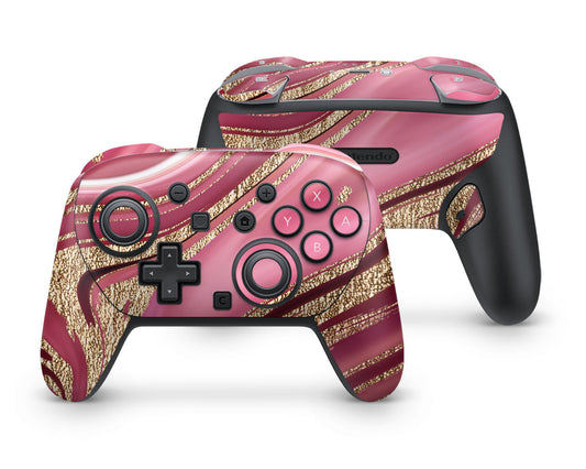 Lux Skins Nintendo Switch 2 Pro Controller Royal Golden PinkSkins - Pattern  Skin