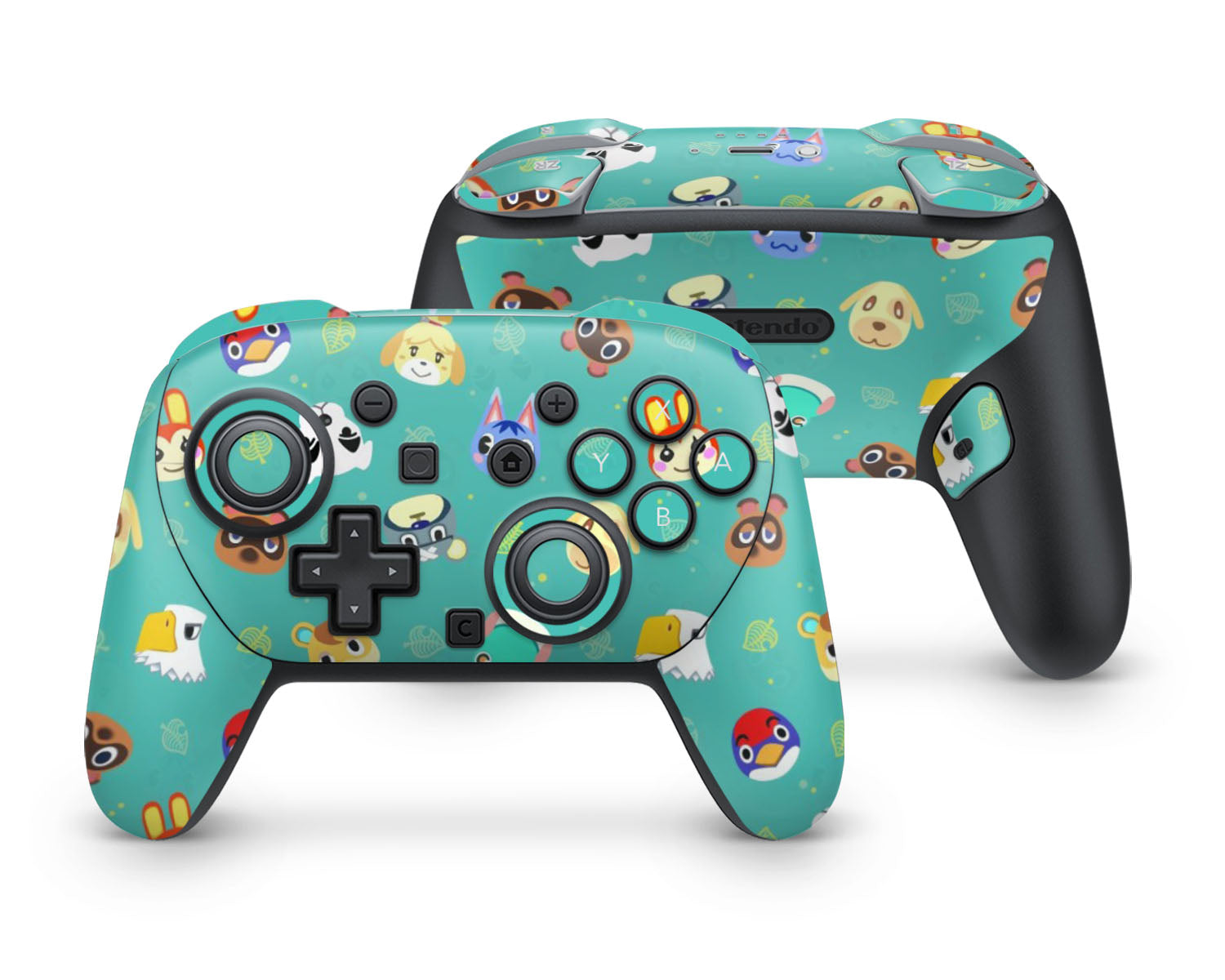 Lux Skins Nintendo Switch 2 Pro Controller Teal Animal Crossing CampersSkins - Pop culture Animal Crossing Skin