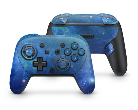 Lux Skins Nintendo Switch 2 Pro Controller Ethereal Blue Stardust GalaxySkins - Pattern Galaxy Skin