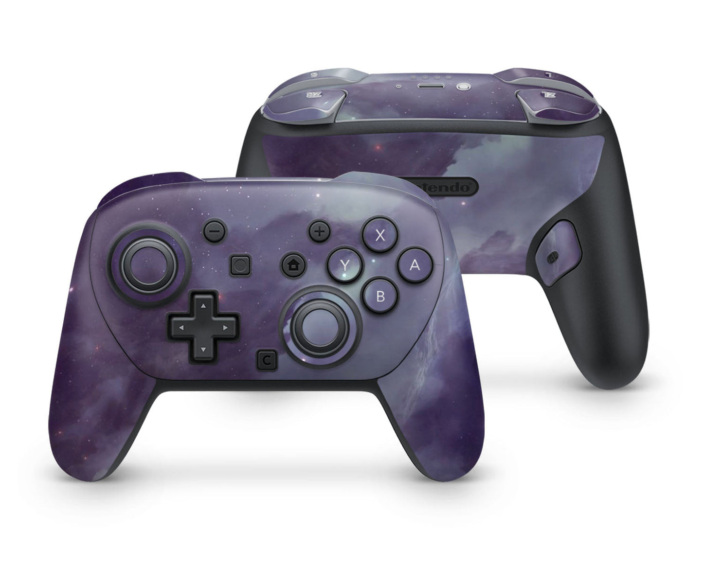 Lux Skins Nintendo Switch 2 Pro Controller Purple Ethereal GalaxySkins - Pattern Galaxy Skin