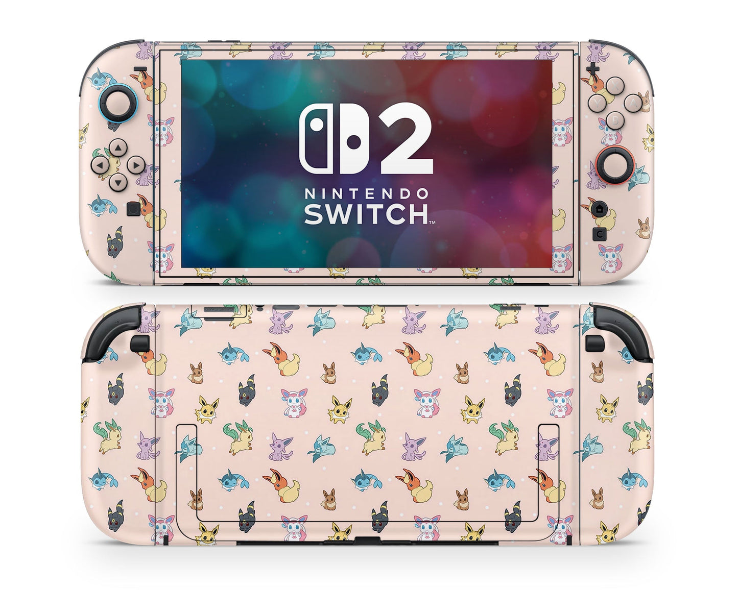 Lux Skins Nintendo Switch 2 Pokemon Eevee Evolution Joycons Only Skins - Pop culture Pokemon Skin