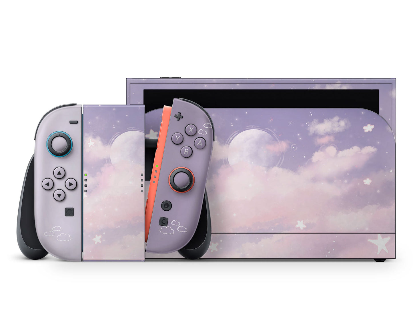 Lux Skins Nintendo Switch 2 Purple Clouds Classic no logo Skins - Art Clouds Skin