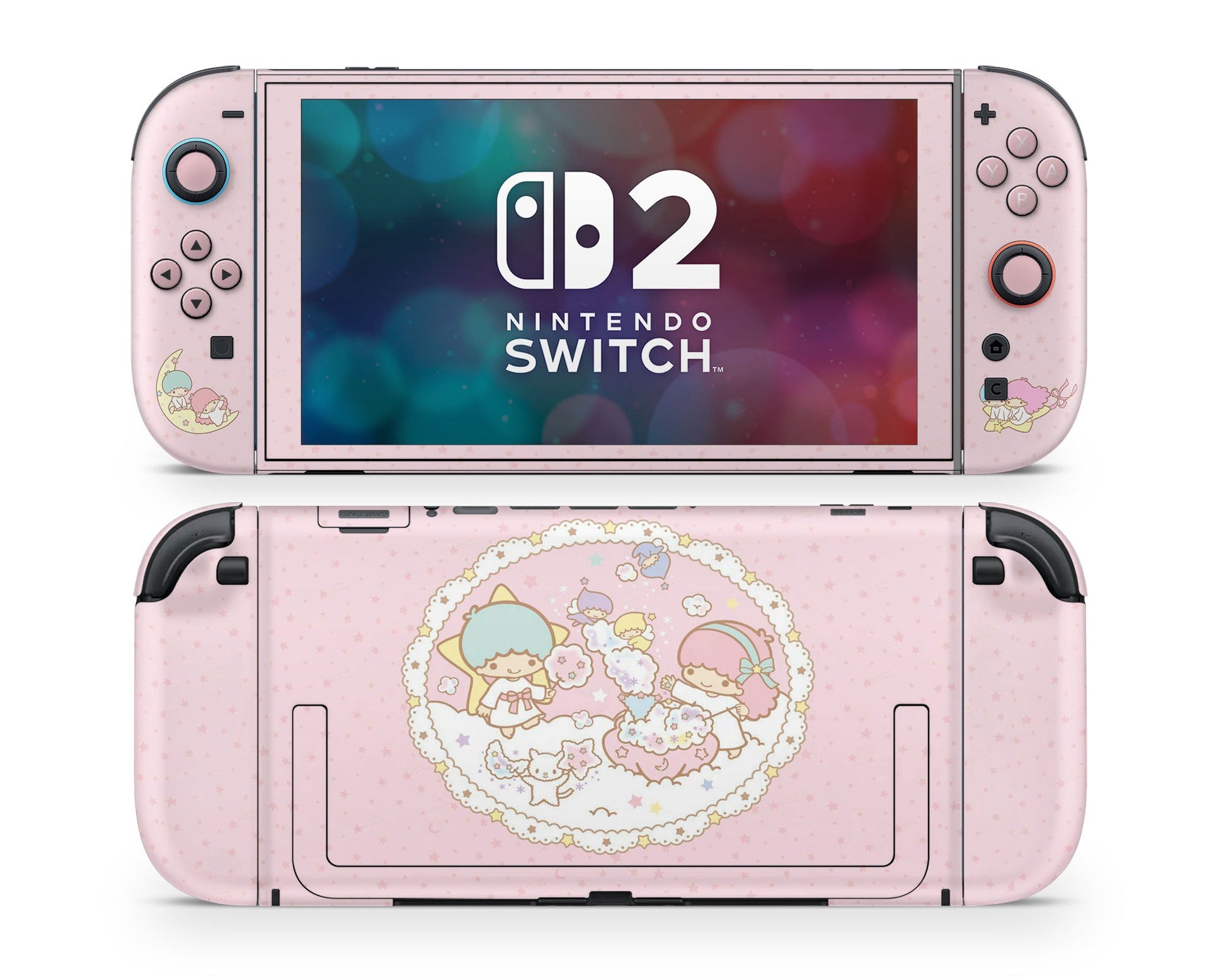 Lux Skins Nintendo Switch 2 Little Twin Stars Pink Joycons Only Skins - Pop culture My Little Twin Star Skin