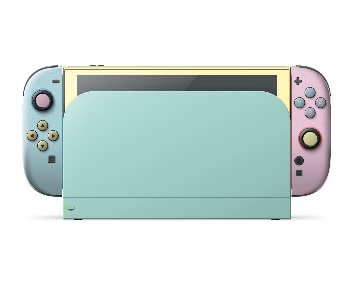 Lux Skins Nintendo Switch 2 Seafoam Retro 80s Pastel Blocking Classic no logo Skins - Solid Colours Colour Blocking Skin