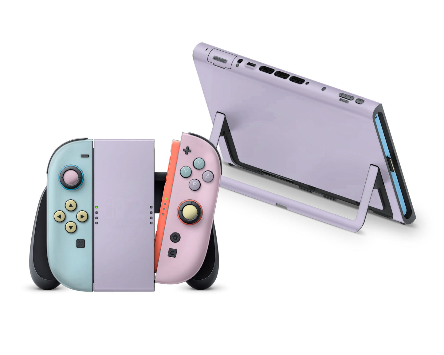Seafoam Retro 80s Pastel Blocking Nintendo Switch 2 Skin
