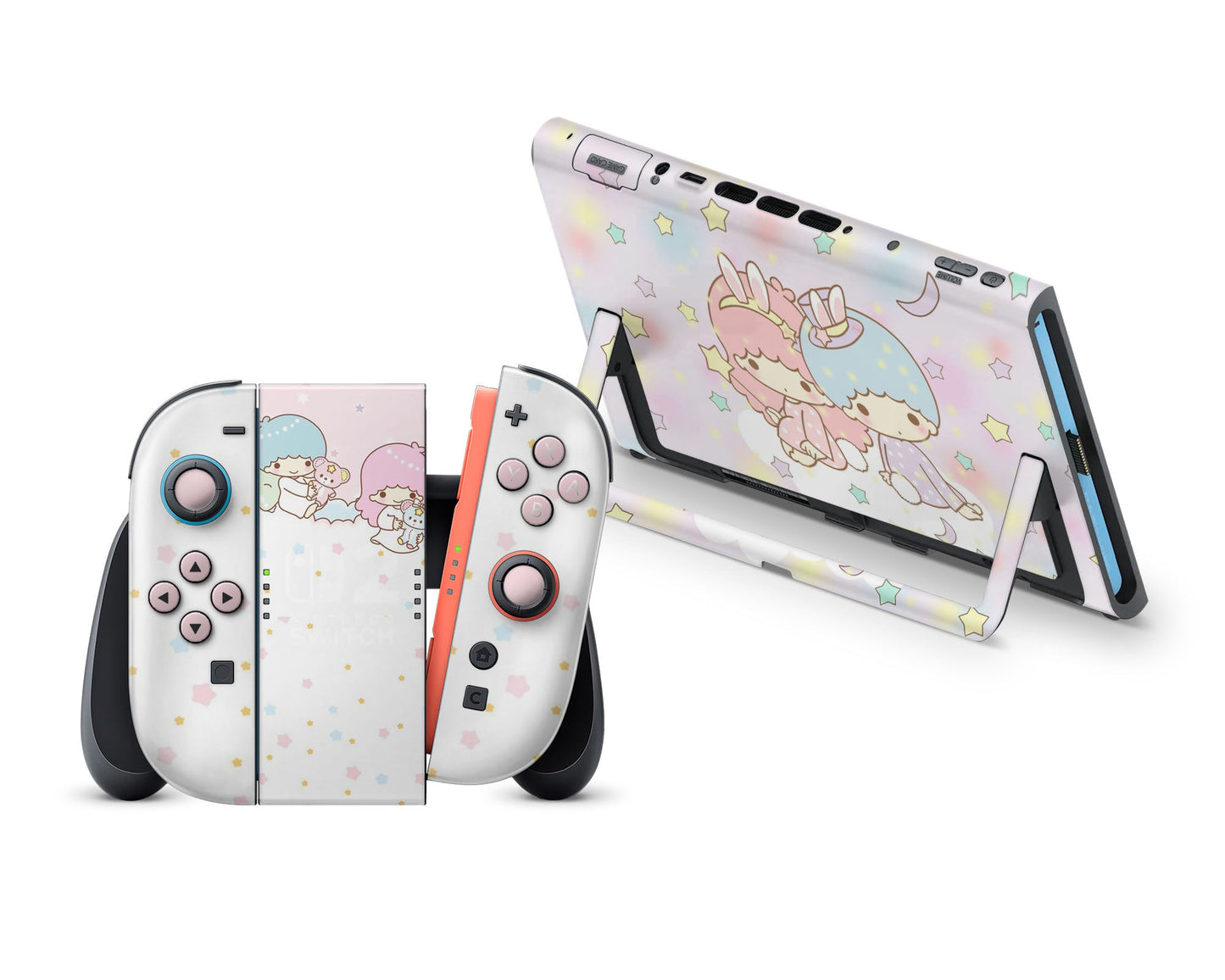 Little Twin Stars Dreamy White Nintendo Switch 2 Skin