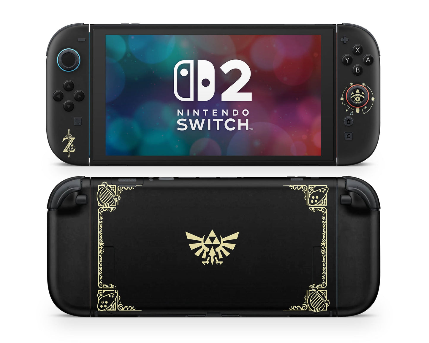 Lux Skins Nintendo Switch 2 Zelda Hyrule Warriors Black Joycons Only Skins - Pop culture Zelda Skin