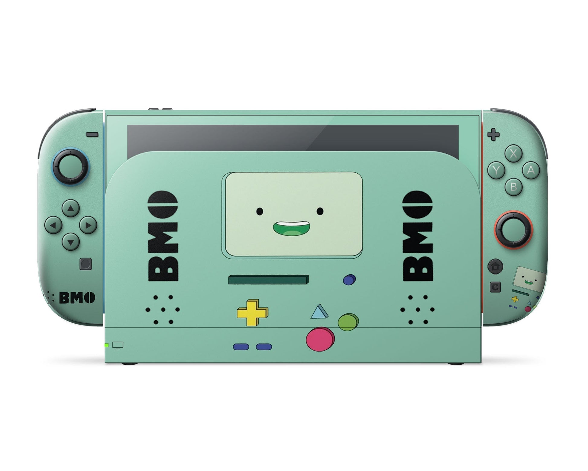 Lux Skins Nintendo Switch 2 Teal Adventure Time Beemo Full Set Skins - Pop culture Adventure Time Skin