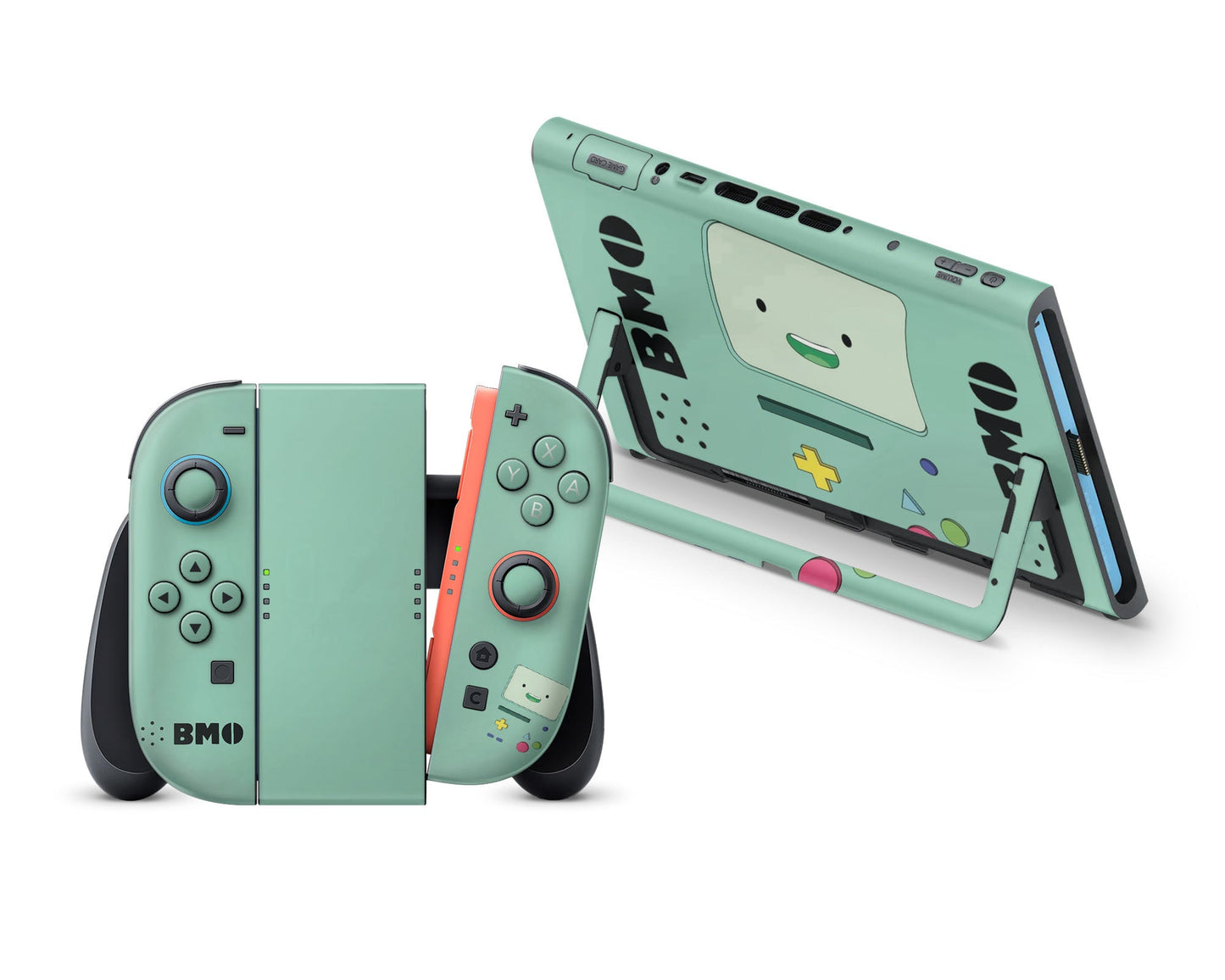 Lux Skins Nintendo Switch 2 Teal Adventure Time Beemo Full Set Skins - Pop culture Adventure Time Skin