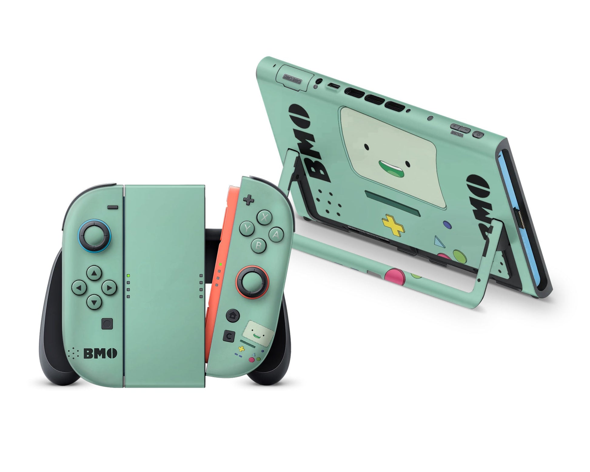 Lux Skins Nintendo Switch 2 Teal Adventure Time Beemo Full Set Skins - Pop culture Adventure Time Skin