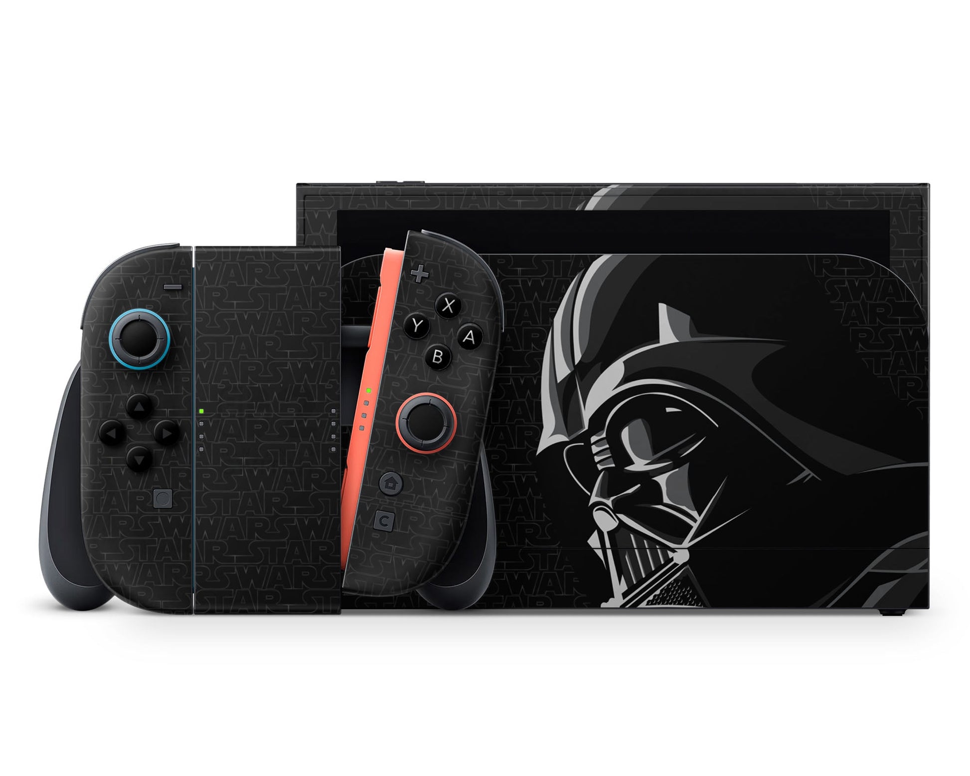 Lux Skins Nintendo Switch 2 Star Wars Darth Vader Black Full Set +Tempered Glass Skins - Pop culture Star Wars Skin
