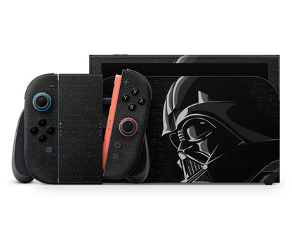 Lux Skins Nintendo Switch 2 Star Wars Darth Vader Black Full Set +Tempered Glass Skins - Pop culture Star Wars Skin