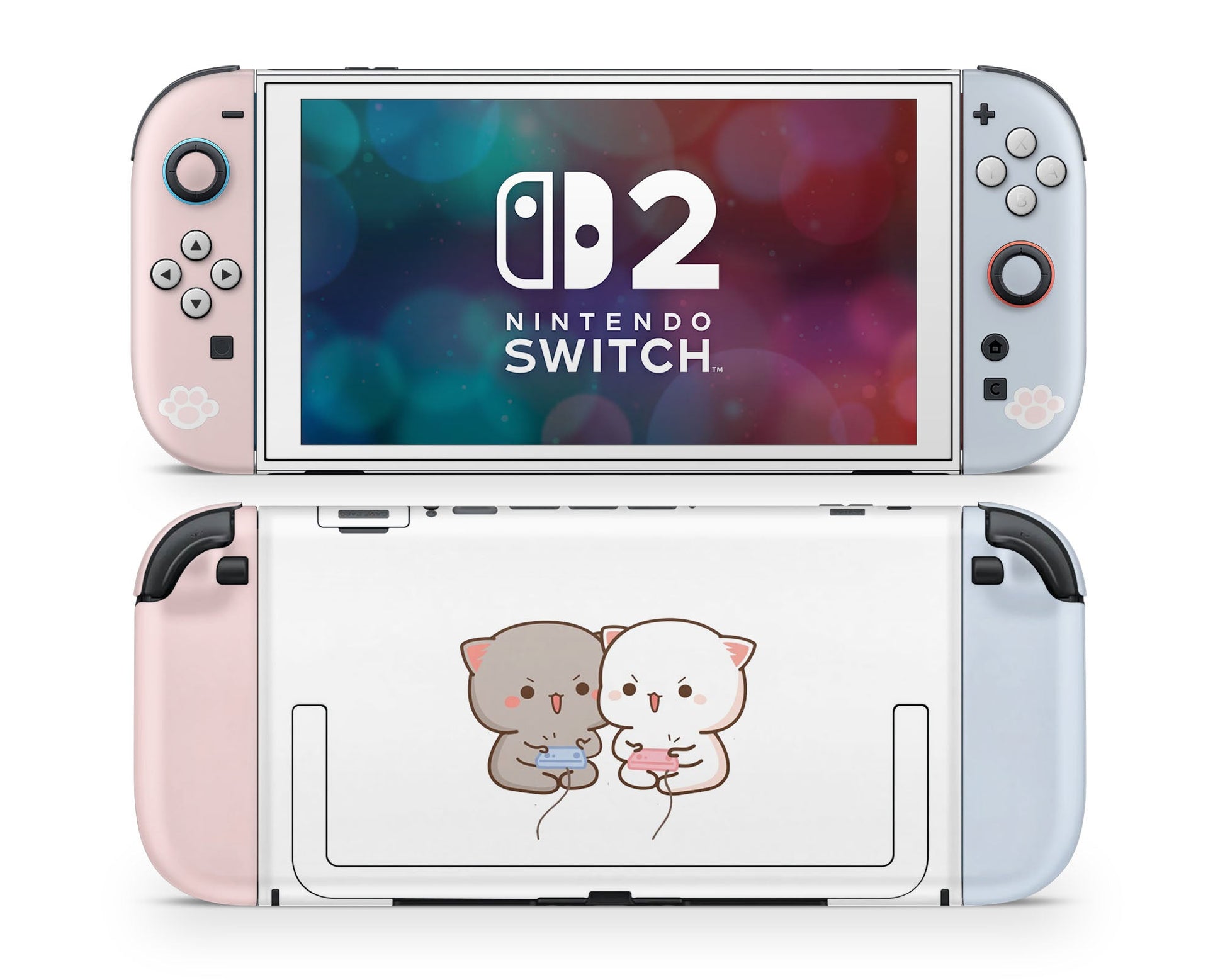 Lux Skins Nintendo Switch 2 Gaming Cat Cute Pattern Joycons Only Skins - Art Animals Skin