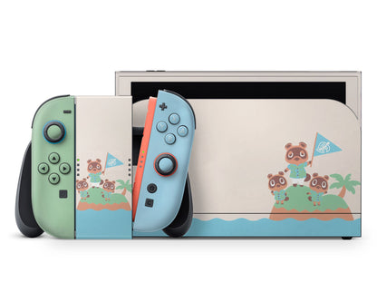 Lux Skins Nintendo Switch 2 Animal Crossing New Horizons Full Set +Tempered Glass Skins - Pop culture Animal Crossing Skin