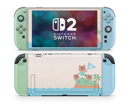 Lux Skins Nintendo Switch 2 Animal Crossing New Horizons Joycons Only Skins - Pop culture Animal Crossing Skin