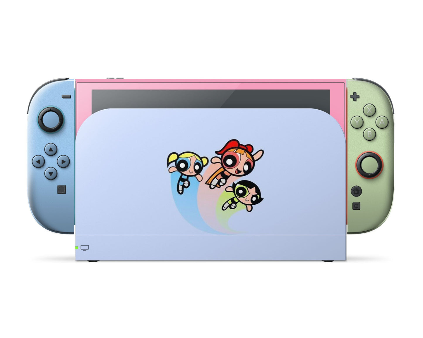 Lux Skins Nintendo Switch 2 Powerpuff Girls Pastel Blue Full Set Skins - Pop culture Powerpuff Girls Skin