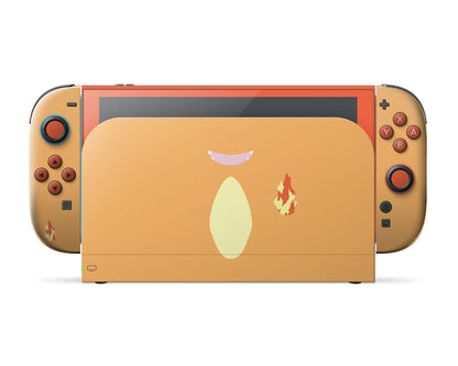 Lux Skins Nintendo Switch 2 Pokemon Charmander Minimalist Full Set Skins - Pop culture Pokemon Skin