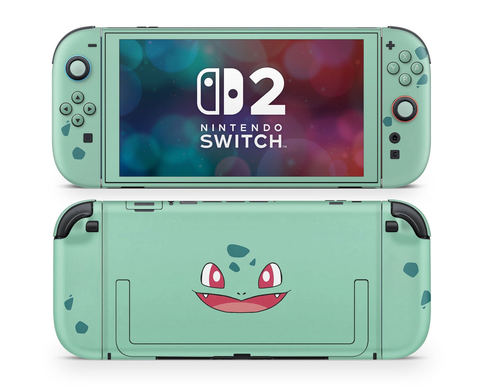 Lux Skins Nintendo Switch 2 Pokemon Bulbasaur Minimalist Joycons Only Skins - Pop culture Pokemon Skin