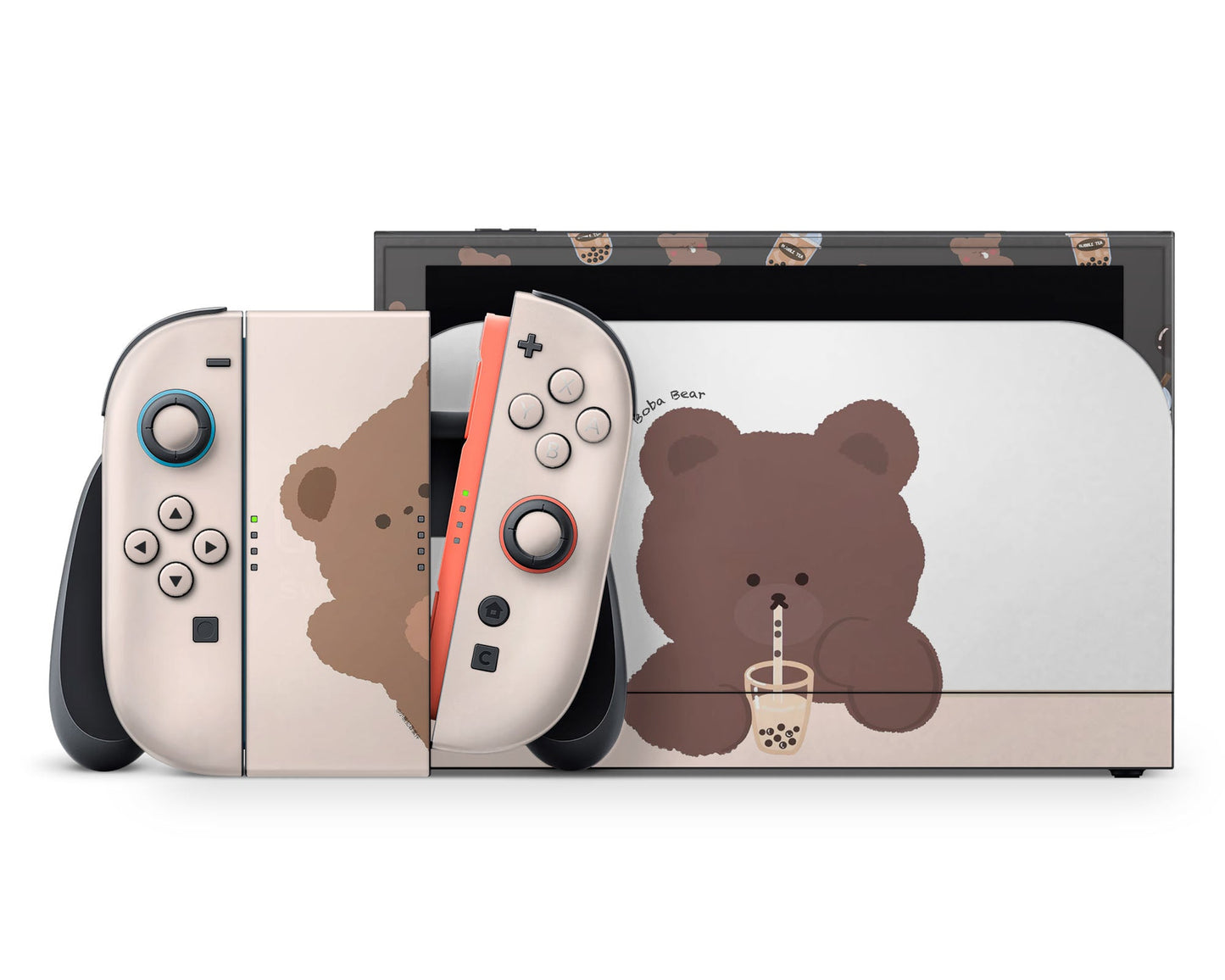 Lux Skins Nintendo Switch 2 Boba Bear Full Set +Tempered Glass Skins - Art Animals Skin