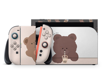Lux Skins Nintendo Switch 2 Boba Bear Full Set +Tempered Glass Skins - Art Animals Skin