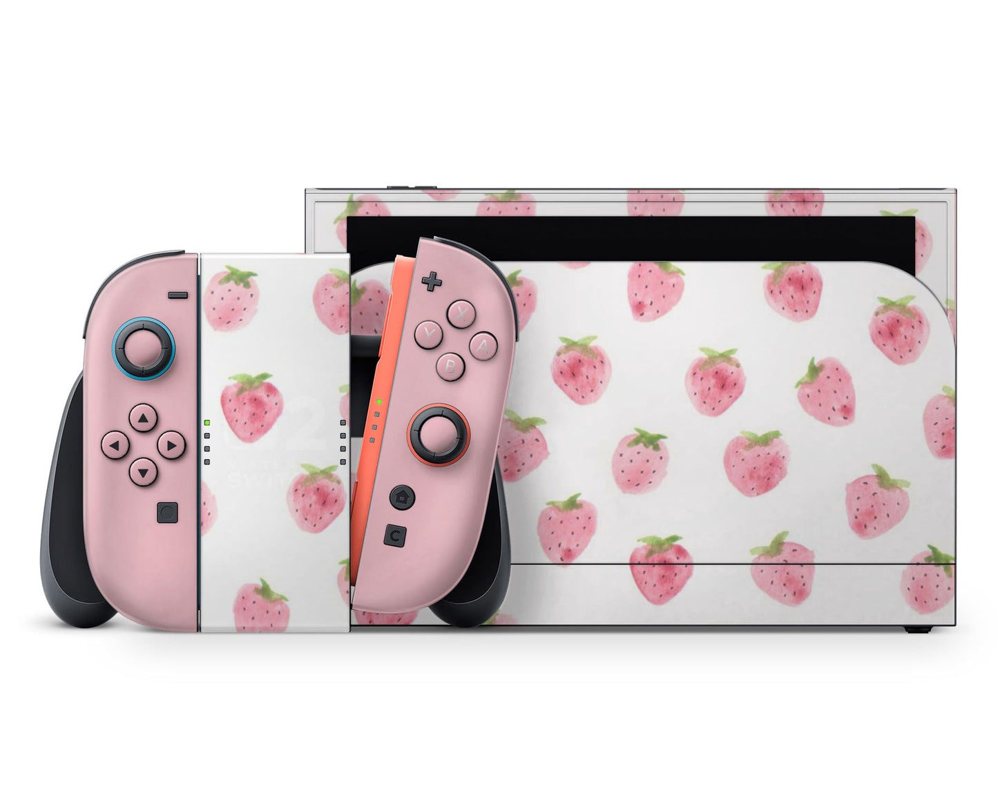 Lux Skins Nintendo Switch 2 Strawberry Pattern Cute Classic no logo Skins - Pattern Fruits Skin
