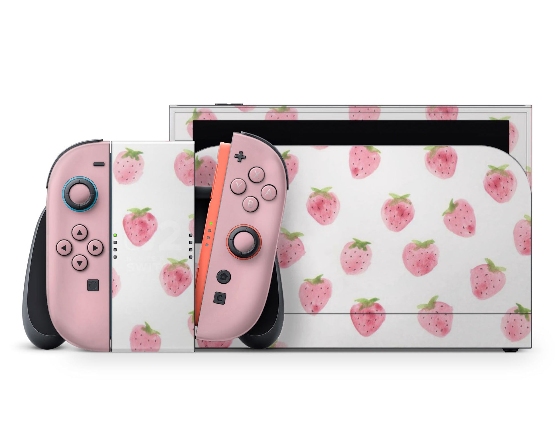 Lux Skins Nintendo Switch 2 Strawberry Pattern Cute Classic no logo Skins - Pattern Fruits Skin