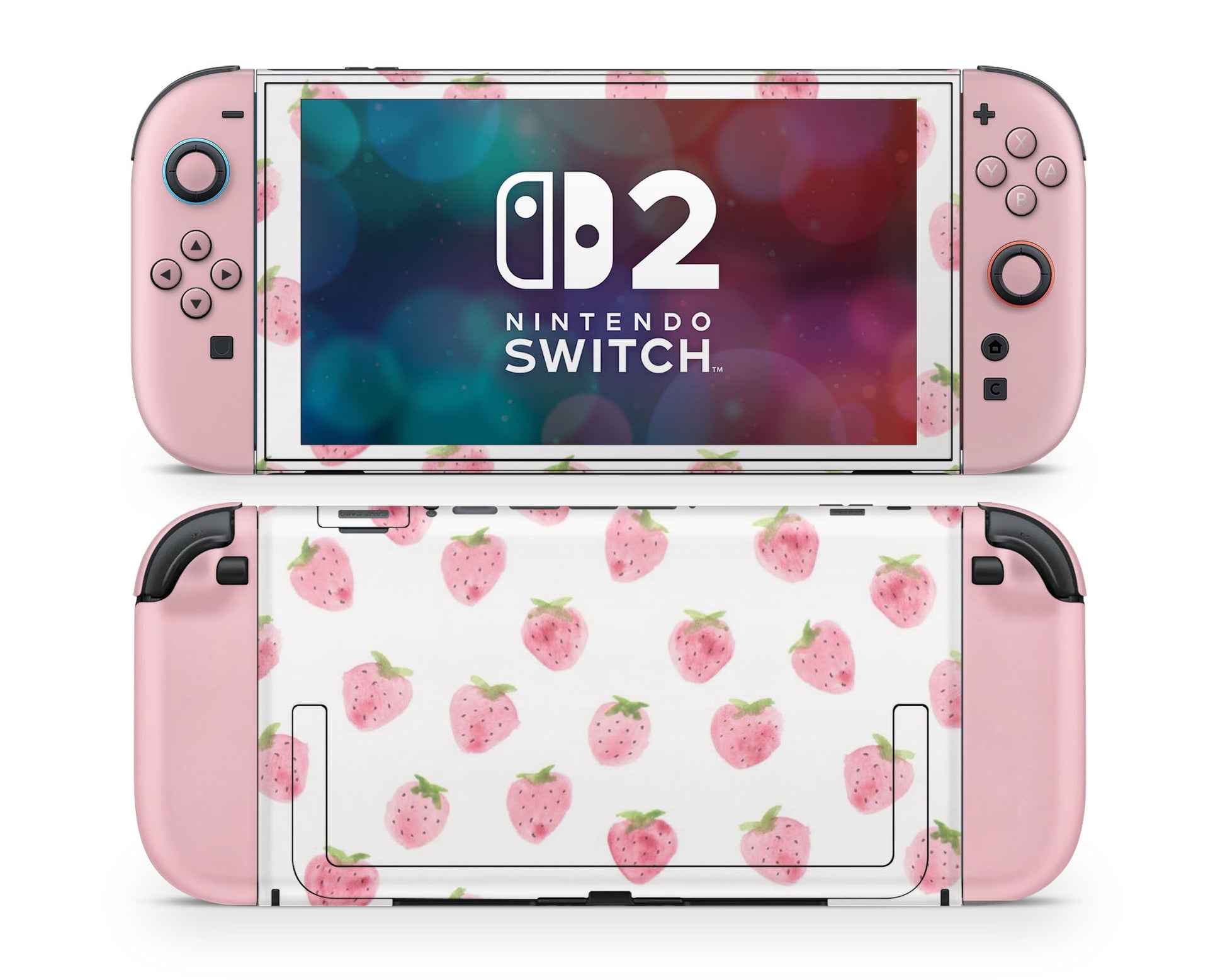 Lux Skins Nintendo Switch 2 Strawberry Pattern Cute Classic no logo Skins - Pattern Fruits Skin