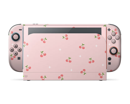 Lux Skins Nintendo Switch 2 Cherry Soft Pastel Pink Classic no logo Skins - Pattern Fruits Skin