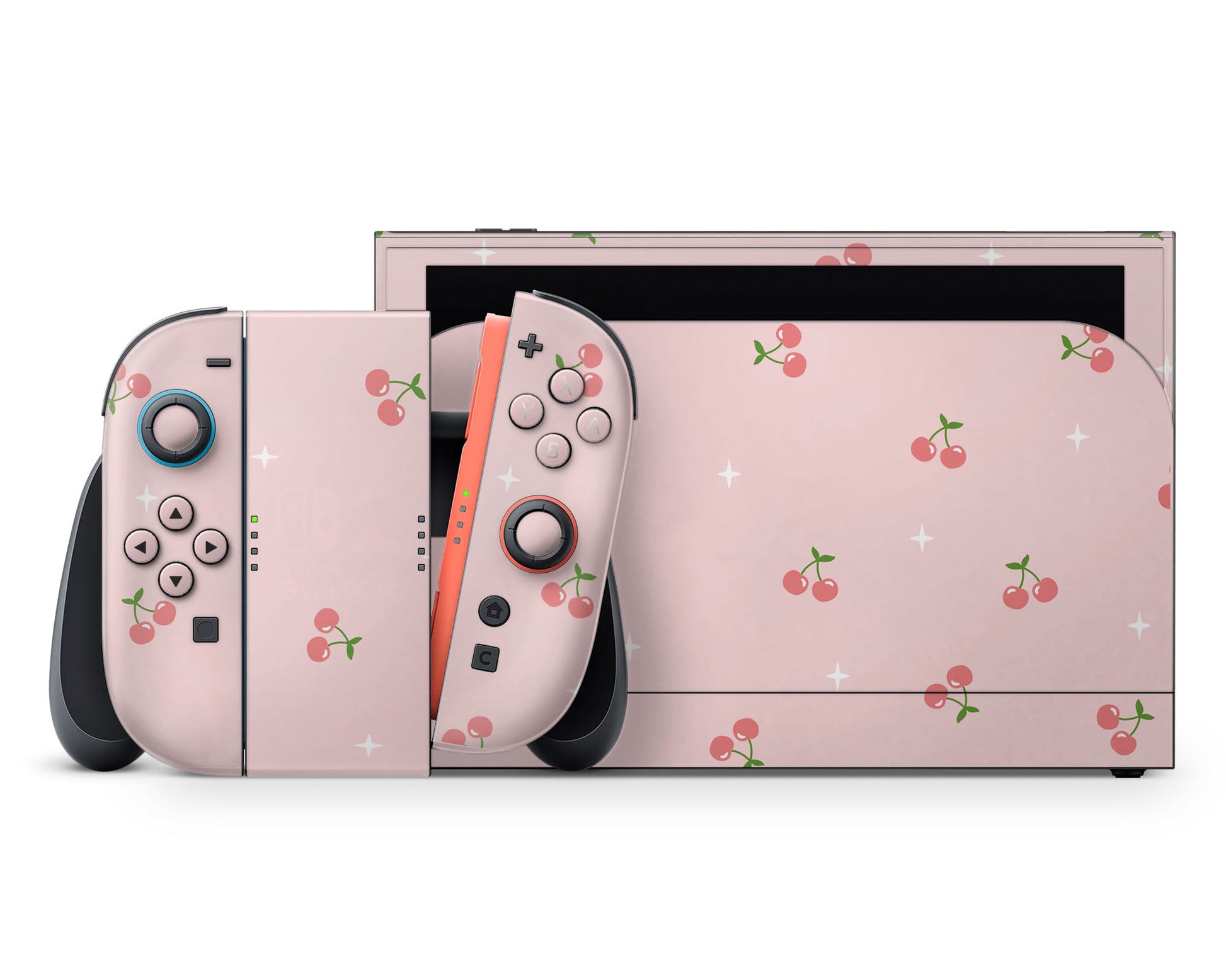 Lux Skins Nintendo Switch 2 Cherry Soft Pastel Pink Classic no logo Skins - Pattern Fruits Skin
