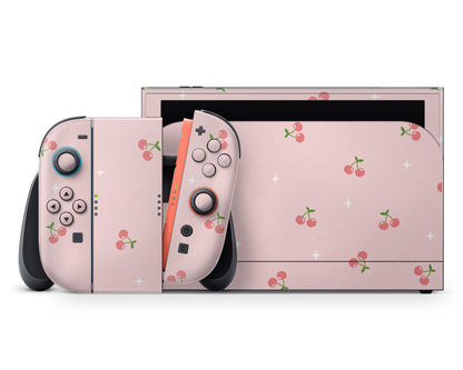 Lux Skins Nintendo Switch 2 Cherry Soft Pastel Pink Classic no logo Skins - Pattern Fruits Skin