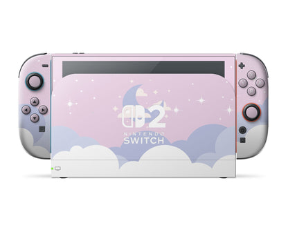 Lux Skins Nintendo Switch 2 Dreamy Pastel Clouds Nintendo logo Skins - Art Clouds Skin