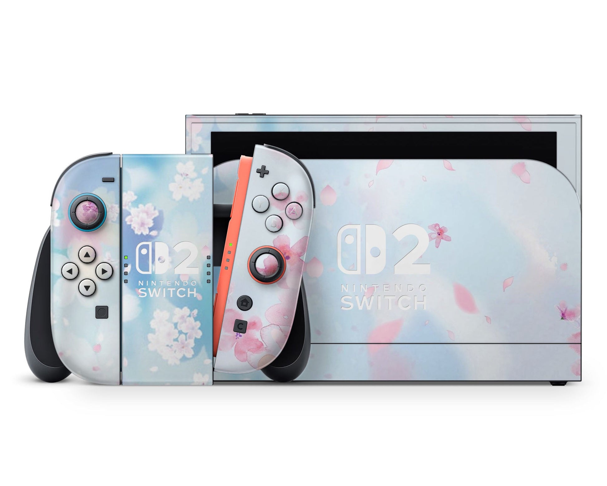Lux Skins Nintendo Switch 2 Cherry Blossom Sakura Flower Nintendo logo Skins - Art Floral Skin