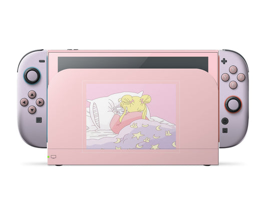 Lux Skins Nintendo Switch 2 Sailor Moon Sleepy Gamer Girl Full Set Skins - Pop culture Sailor Moon Skin