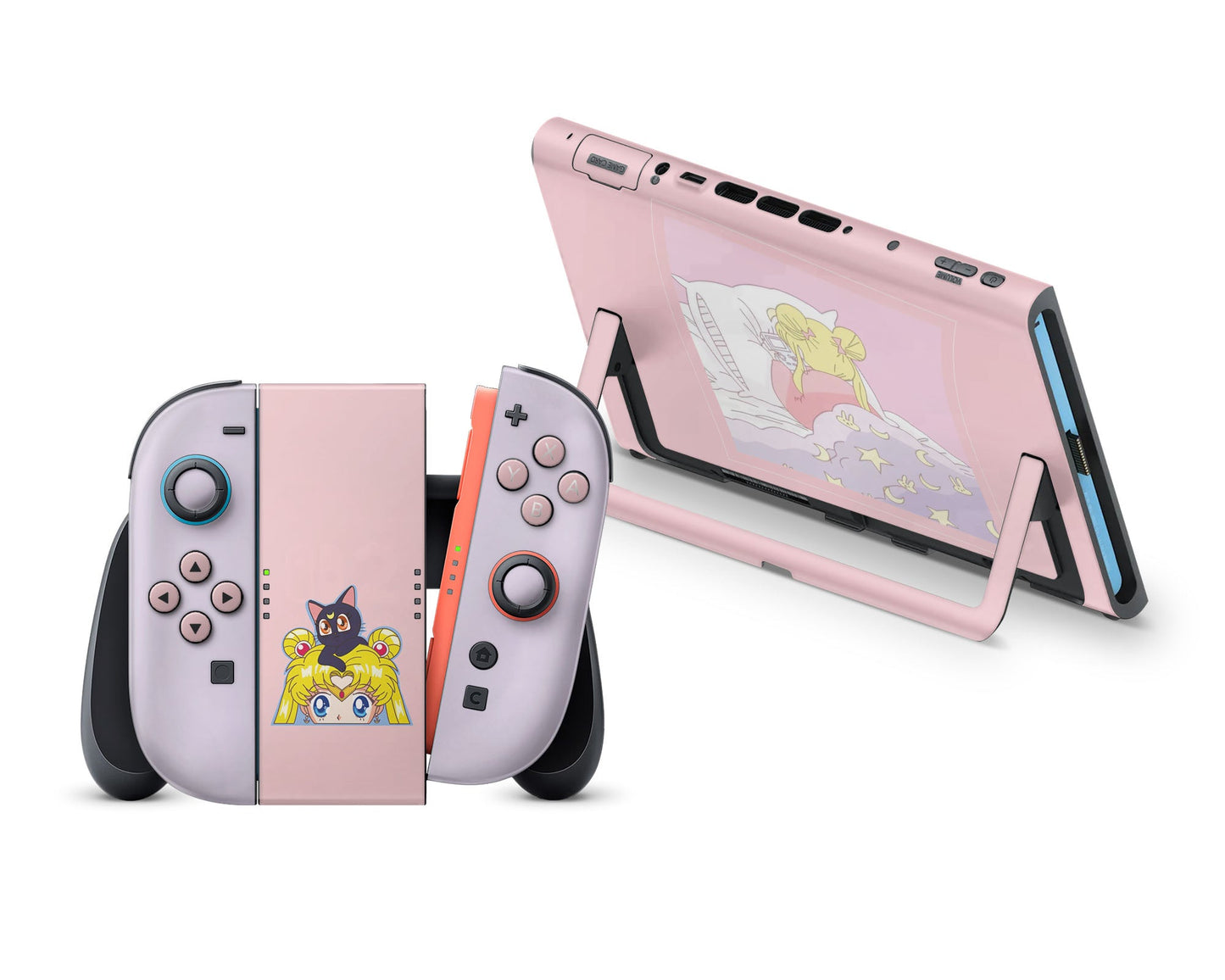 Sailor Moon Sleepy Gamer Girl Nintendo Switch 2 Skin
