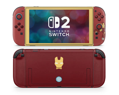 Lux Skins Nintendo Switch 2 Iron Man Minimalist Joycons Only Skins - Pop culture Comics Skin
