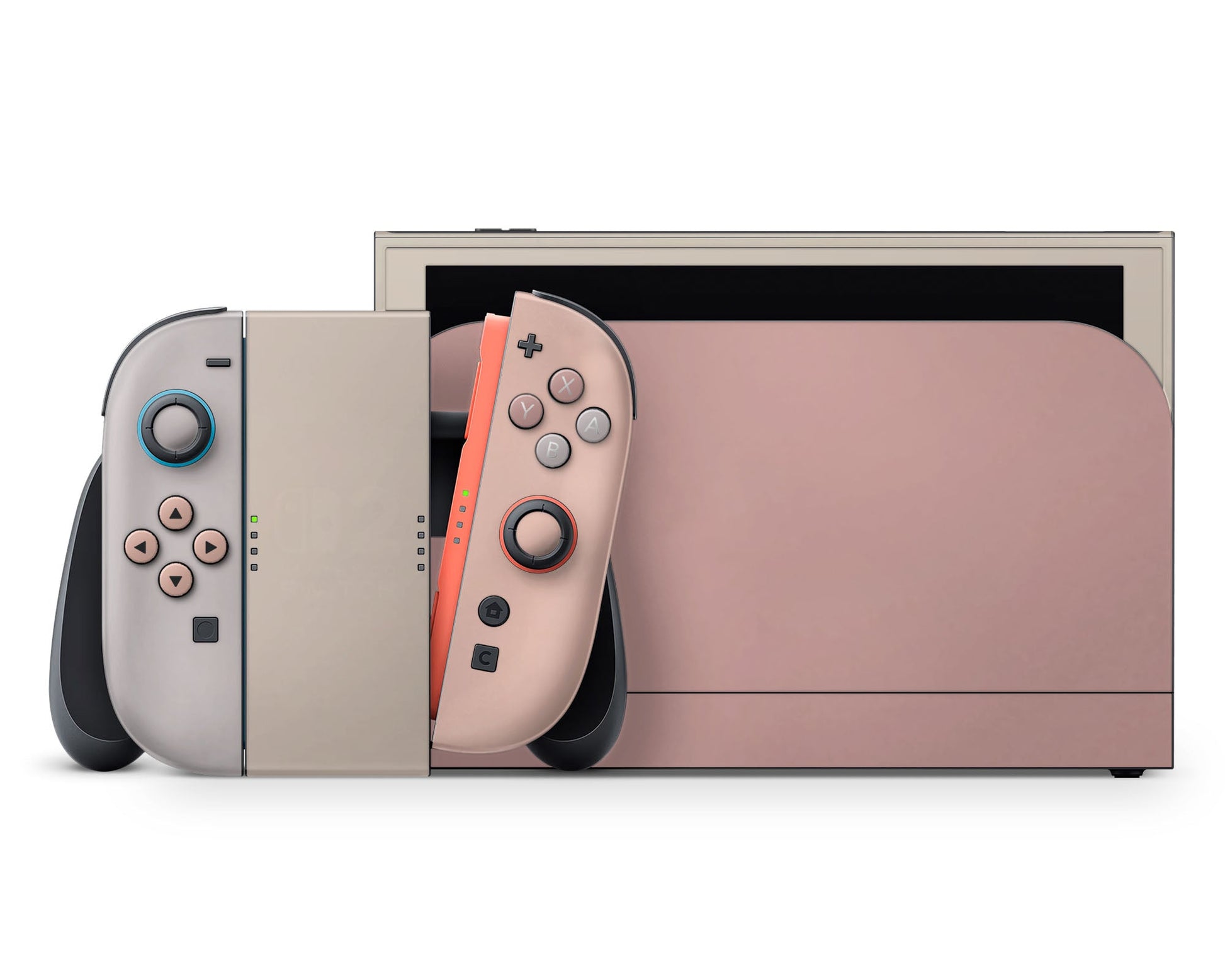 Lux Skins Nintendo Switch 2 Ceramic Rose Pastels Classic no logo Skins - Solid Colours Colour Blocking Skin