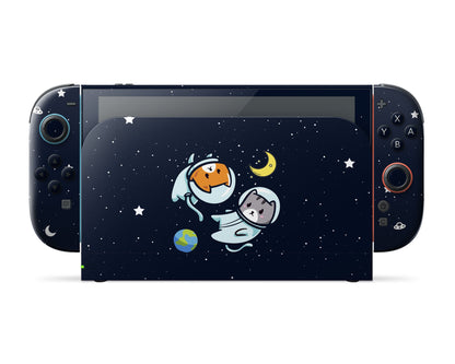 Lux Skins Nintendo Switch 2 Cute Space Kitty Cat Full Set Skins - Art Animals Skin