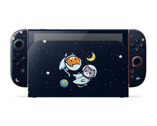 Lux Skins Nintendo Switch 2 Cute Space Kitty Cat Full Set Skins - Art Animals Skin