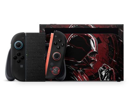 Lux Skins Nintendo Switch 2 Star Wars Darth Vader Red Full Set +Tempered Glass Skins - Pop culture Star Wars Skin