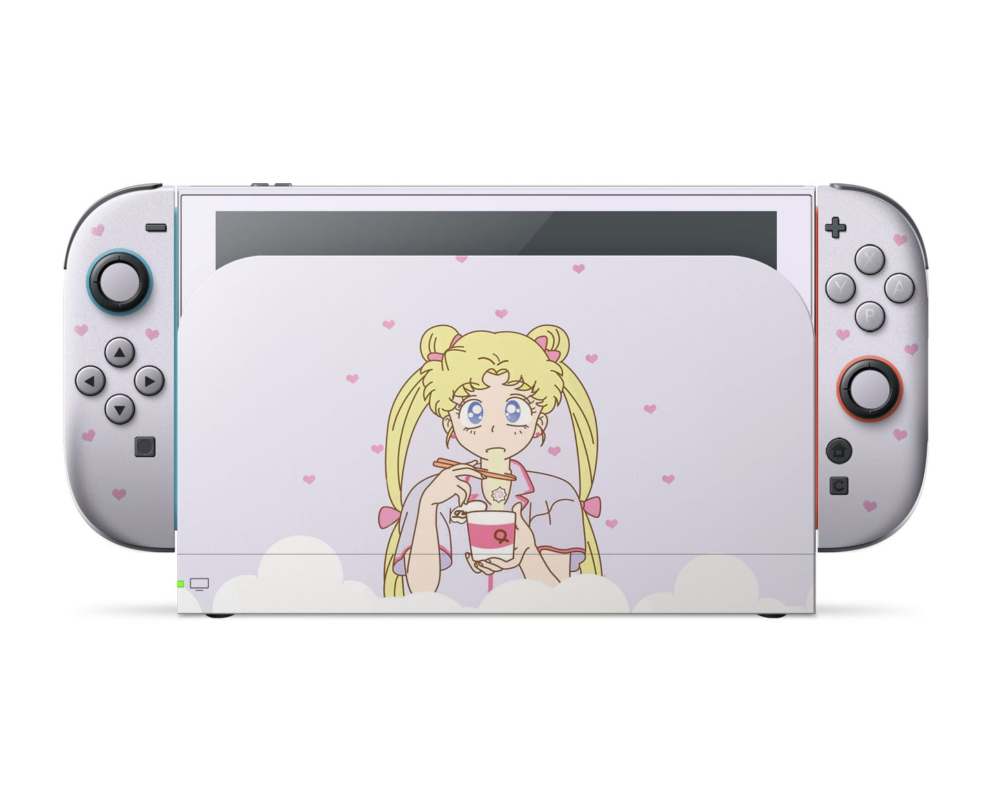 Lux Skins Nintendo Switch 2 Sailor Moon Ramen Pastel Purple Full Set Skins - Pop culture Sailor Moon Skin