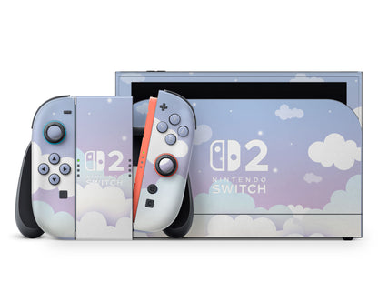 Sweet Purple Lunar Clouds Nintendo Switch 2 Skin