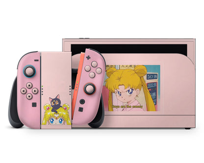 Lux Skins Nintendo Switch 2 Sailor Moon Boys are the Enemy Full Set +Tempered Glass Skins - Pop culture Sailor Moon Skin