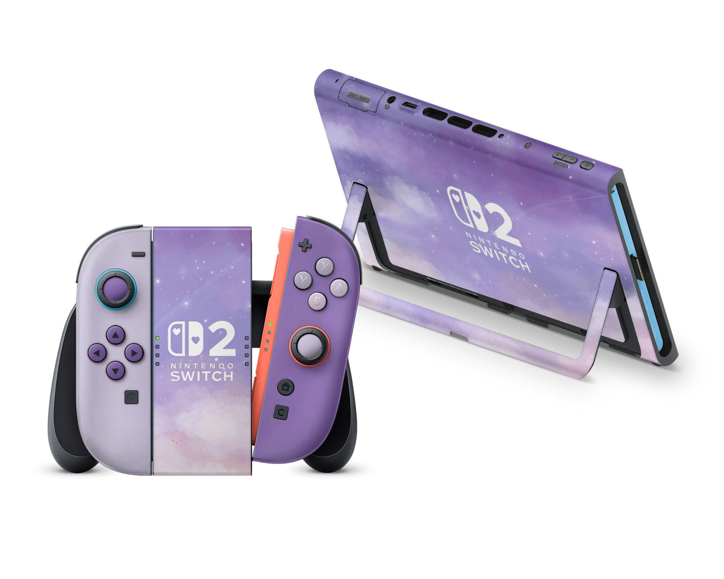 Misty Lavender Clouds Nintendo Switch 2 Skin