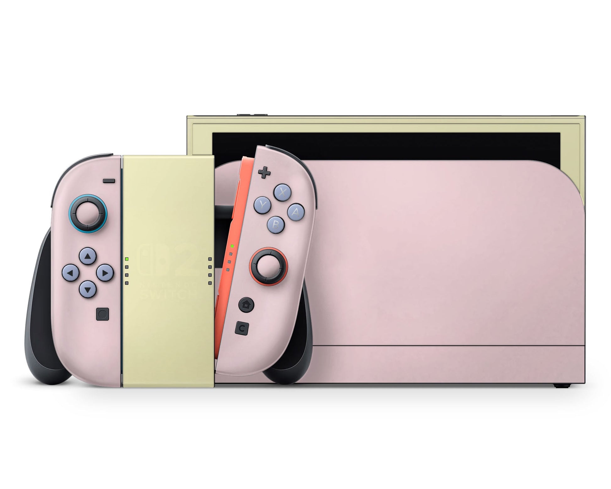 Lux Skins Nintendo Switch 2 Lychee Lemon Sorbet Colorwave Full Set +Tempered Glass Skins - Pattern Fruits Skin