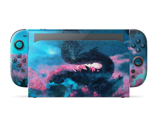 Lux Skins Nintendo Switch 2 Teal Dragon Full Set Skins - Art Animals Skin